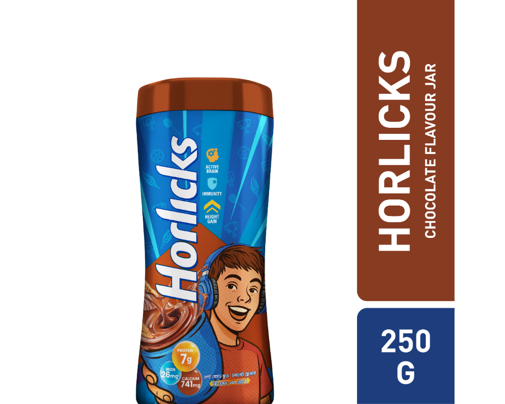 Horlicks Chocolate Flavor Powder Drink 250gm (Jar)