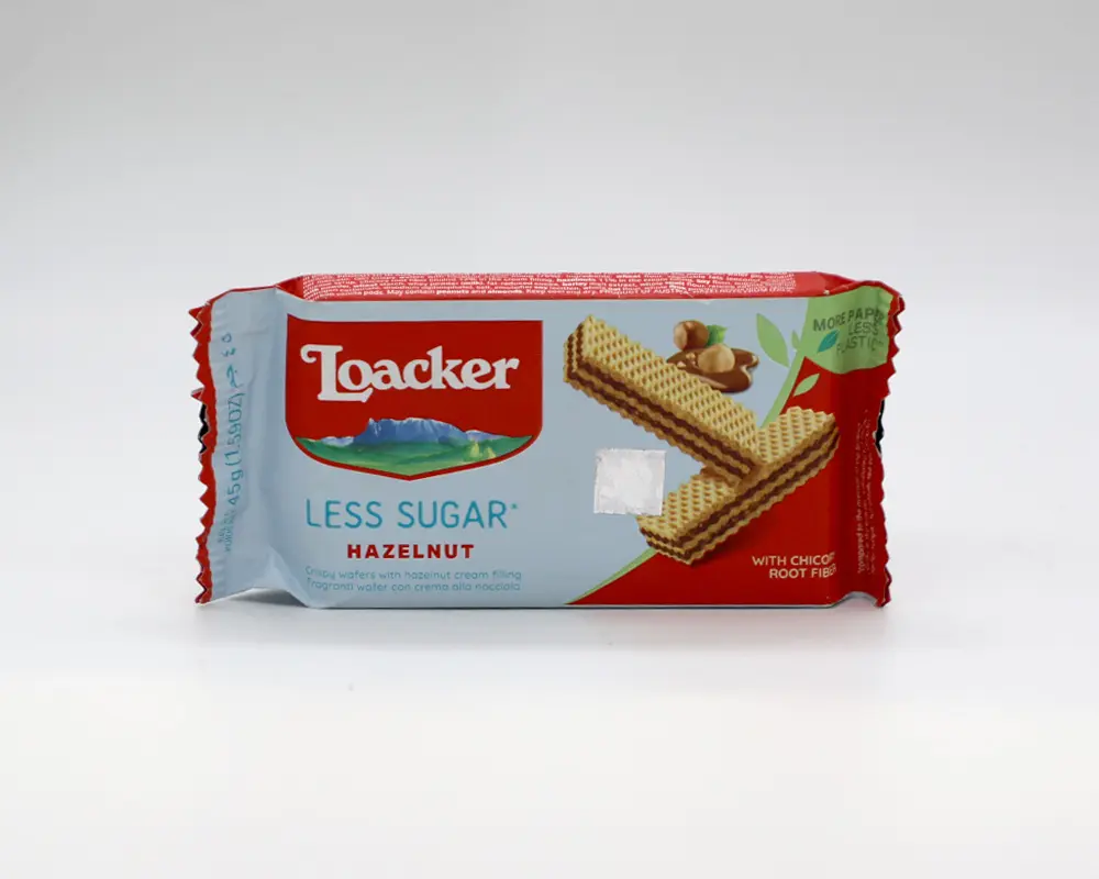 Loacker Less Sugar Hazelnut Wafer 45gm